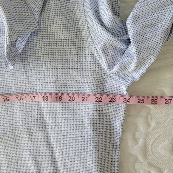 Robert Graham Blue White Checked Button Down Flip Cuff Tailored Fit Size 44 17.5 - Picture 11 of 12